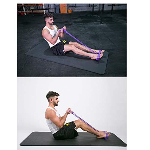 BESPORTBLE Cuerda Elástica para Sentarse con Manija Equipo de Gimnasia Expansor de Culturismo para Abdomen Cintura Brazo Pierna Estiramiento Adelgazante (Púrpura) BESPORTBLE Cuerda Elástica para Sentarse con Manija Equipo de Gimnasia Expansor de Culturismo para Abdomen Cintura Brazo Pierna Estiramiento Adelgazante (Púrpura)