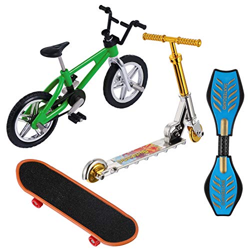 BESPORTBLE Juego de Juguetes para Mini Dedos Patineta de Dedo Pequeño Bicicletas Scooter Pequeño Tablero de Swing Movimiento de La Yema del Dedo Deporte Juguete Educativo Temprano para