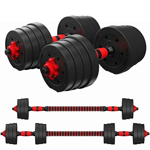 BESPORTBLE Mancuerna desmontable, elegante, duradera, práctica, ajustable, peso para ejercicio en el hogar, suministros de fitness, brazo entrenador muscular, suministros de 1 par de 20 kg