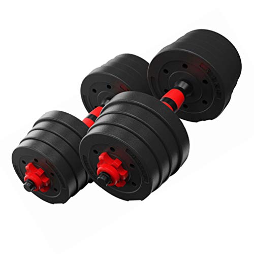 BESPORTBLE Mancuerna desmontable, elegante, duradera, práctica, ajustable, peso para ejercicio en el hogar, suministros de fitness, brazo entrenador muscular, suministros de 1 par de 20 kg