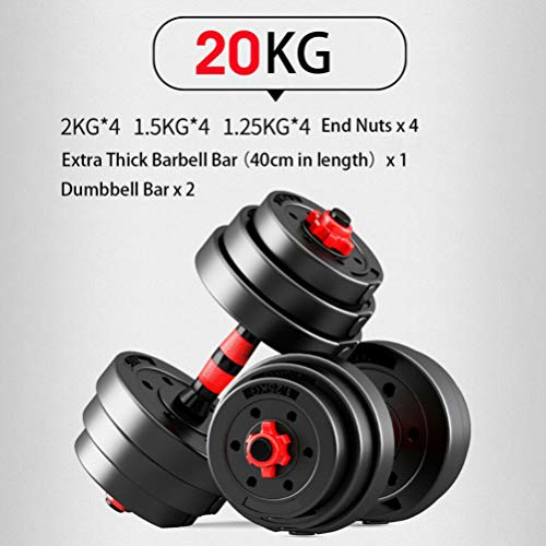 BESPORTBLE Mancuerna desmontable, elegante, duradera, práctica, ajustable, peso para ejercicio en el hogar, suministros de fitness, brazo entrenador muscular, suministros de 1 par de 20 kg BESPORTBLE Mancuerna desmontable, elegante, duradera, práctica, ajustable, peso para ejercicio en el hogar, suministros de fitness, brazo entrenador muscular, suministros de 1 par de 20 kg
