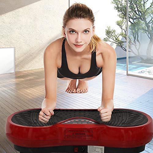 Best Goods Plataforma vibratoria para fitness ultrafina, motor doble, plataforma vibratoria 3D, superficie antideslizante extragrande, reduce la grasa y moldea tu cuerpo de casa