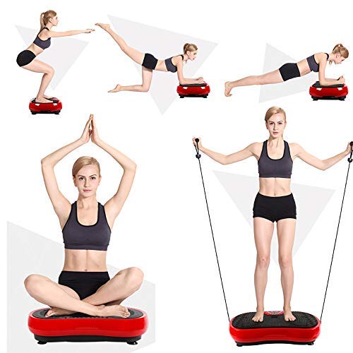 Best Goods Plataforma vibratoria para fitness ultrafina, motor doble, plataforma vibratoria 3D, superficie antideslizante extragrande, reduce la grasa y moldea tu cuerpo de casa