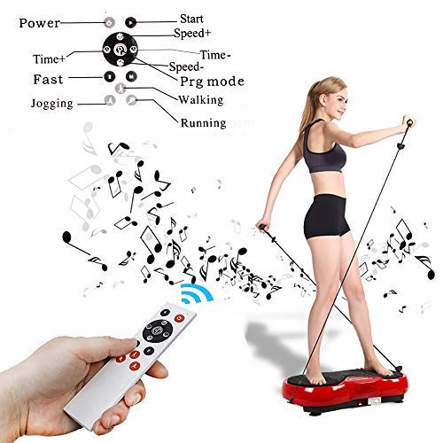 Best Goods Plataforma vibratoria para fitness ultrafina, motor doble, plataforma vibratoria 3D, superficie antideslizante extragrande, reduce la grasa y moldea tu cuerpo de casa