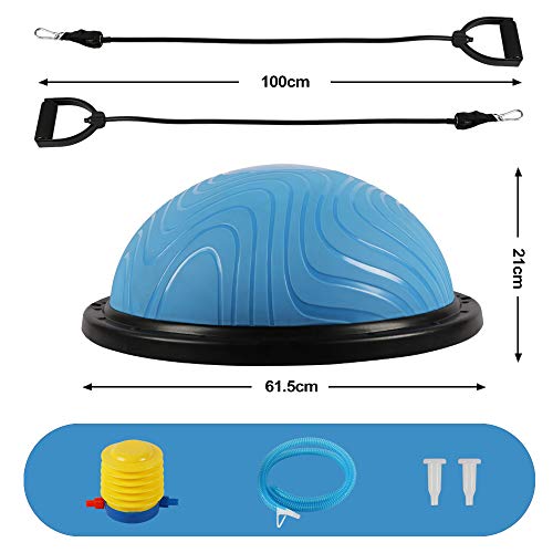 Best Goods Yoga Balance Trainer Ball - Pelota de entrenamiento de equilibrio con expansor y bomba, entrenamiento de equilibrio de yoga, gimnasia, yoga, para entrenamiento de fuerza y equilibrio (azul) Best Goods Yoga Balance Trainer Ball - Pelota de entrenamiento de equilibrio con expansor y bomba, entrenamiento de equilibrio de yoga, gimnasia, yoga, para entrenamiento de fuerza y equilibrio (azul)