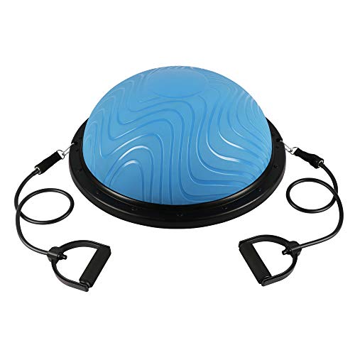 Best Goods Yoga Balance Trainer Ball - Pelota de entrenamiento de equilibrio con expansor y bomba, entrenamiento de equilibrio de yoga, gimnasia, yoga, para entrenamiento de fuerza y equilibrio (azul)