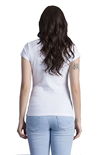 Best Mom Ever - Camiseta premamá Divertida con impresión para el Embarazo, Manga Corta (Blanco, Medium)