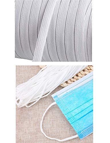 Bestgift - Cinta elástica para coser y manualidades, para manualidades, ropa de bricolaje, ancha, para costura, DIY, elástica, pantalones, goma elástica, color blanco, 12 mm