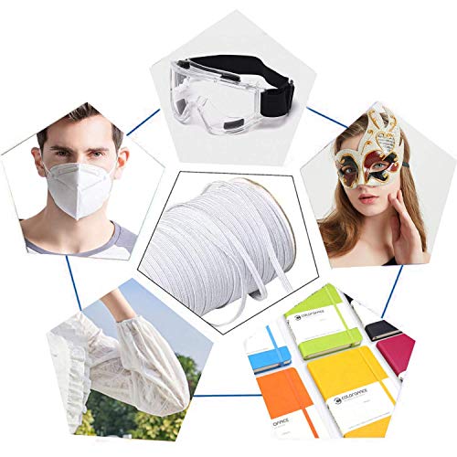 Bestgift - Cinta elástica para coser y manualidades, para manualidades, ropa de bricolaje, ancha, para costura, DIY, elástica, pantalones, goma elástica, color blanco, 12 mm Bestgift - Cinta elástica para coser y manualidades, para manualidades, ropa de bricolaje, ancha, para costura, DIY, elástica, pantalones, goma elástica, color blanco, 12 mm