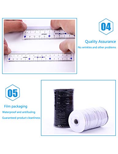 Bestgift - Cinta elástica para coser y manualidades, para manualidades, ropa de bricolaje, ancha, para costura, DIY, elástica, pantalones, goma elástica, color blanco, 12 mm Bestgift - Cinta elástica para coser y manualidades, para manualidades, ropa de bricolaje, ancha, para costura, DIY, elástica, pantalones, goma elástica, color blanco, 12 mm