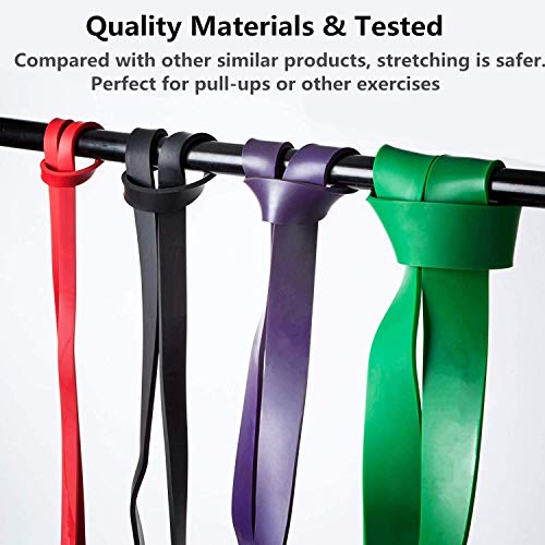 BESTOPE Bandas de resistencia Kit - Bandas de ejercicios Aparatos de gimnasia Inicio, Servicio pesado Fuerza Entrenamiento fitness para hacer ejercicio (conjunto de 4 colores)