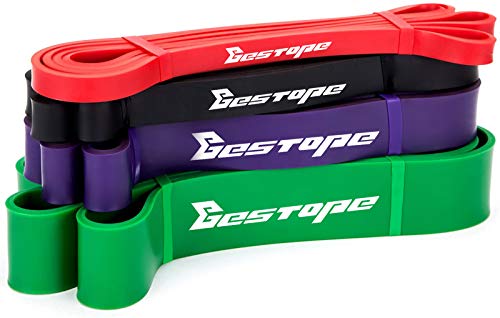 BESTOPE Bandas de resistencia Kit - Bandas de ejercicios Aparatos de gimnasia Inicio, Servicio pesado Fuerza Entrenamiento fitness para hacer ejercicio (conjunto de 4 colores)