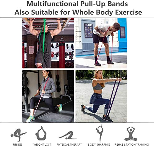 BESTOPE Bandas de resistencia Kit - Bandas de ejercicios Aparatos de gimnasia Inicio, Servicio pesado Fuerza Entrenamiento fitness para hacer ejercicio (conjunto de 4 colores)