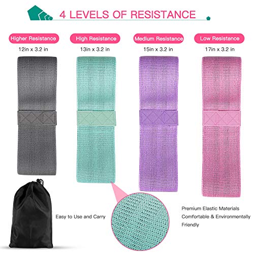 BESTOPE Elastica Bandas de Resistencia Set, Bandas de Ejercicio de Cadera para Yoga, Pilates, Fitness, Crossfit, Bandas de Fitness Elásticas para Mujer y Hombre