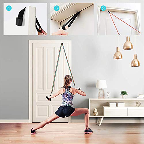 BESTOPE Set de Bandas de Resistencia 11 Piezas de Bandas de Ejercicio de 150 lbs, 5 Tubos de Ejercicio Apilables, con Manijas, Correas de Tobillo, Ancla de Puerta y Bolsa de Transporte BESTOPE Set de Bandas de Resistencia 11 Piezas de Bandas de Ejercicio de 150 lbs, 5 Tubos de Ejercicio Apilables, con Manijas, Correas de Tobillo, Ancla de Puerta y Bolsa de Transporte