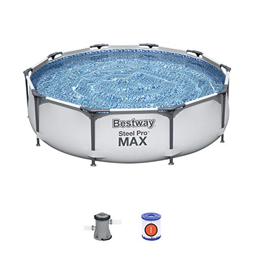 Bestway 56408 - Piscina Desmontable Tubular Steel Pro Max 305x76 cm con Depuradora de Cartucho 1.249 litros/hora