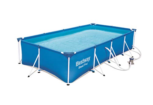 Bestway 56424 - Piscina Desmontable Tubular Infantil Family Splash Frame Pool 400x211x81 cm Depuradora de cartucho de 1.249 litros/hora