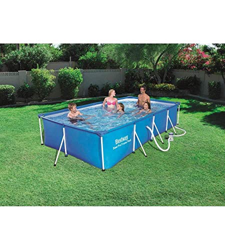 Bestway 56424 - Piscina Desmontable Tubular Infantil Family Splash Frame Pool 400x211x81 cm Depuradora de cartucho de 1.249 litros/hora