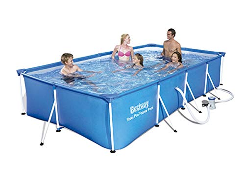 Bestway 56424 - Piscina Desmontable Tubular Infantil Family Splash Frame Pool 400x211x81 cm Depuradora de cartucho de 1.249 litros/hora