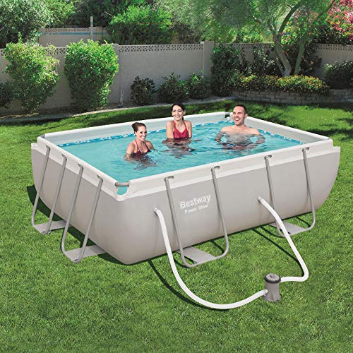 Bestway 56629 - Piscina Desmontable Tubular Power Steel 282x196x84 cm Depuradora de cartucho de 1.249 litros/hora