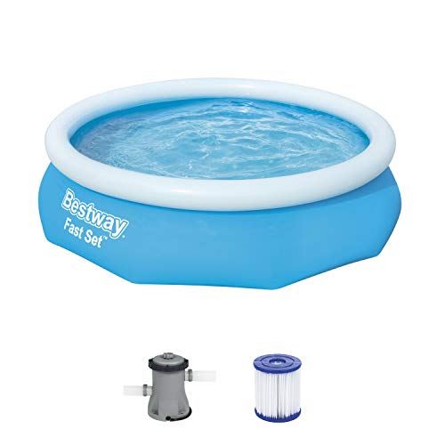 Bestway Fast Set Juego de Piscina con Bomba de Filtro, Azul, 305 x 76 cm Bestway Fast Set Juego de Piscina con Bomba de Filtro, Azul, 305 x 76 cm