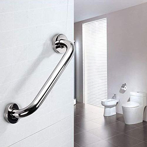 BESTZY 2PCS Asa Seguridad para Baño Manija la Ducha Acero Inoxidable Barra larga Durable Metal para la Bañera Manija la Ducha Agarre Baño Discapacitados Niños y Personas Mayores (30cm)