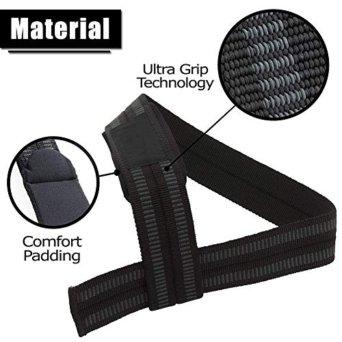 BESTZY Correas Levantamiento de Pesas, 2 Pares Straps Powerlifting Entrenamiento de Fuerza 60cm para Fortalecer el Ejercicio Físico de Entrenamiento (Negro) BESTZY Correas Levantamiento de Pesas, 2 Pares Straps Powerlifting Entrenamiento de Fuerza 60cm para Fortalecer el Ejercicio Físico de Entrenamiento (Negro)