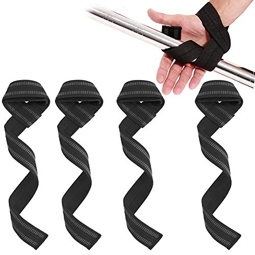 BESTZY Correas Levantamiento de Pesas, 2 Pares Straps Powerlifting Entrenamiento de Fuerza 60cm para Fortalecer el Ejercicio Físico de Entrenamiento (Negro) BESTZY Correas Levantamiento de Pesas, 2 Pares Straps Powerlifting Entrenamiento de Fuerza 60cm para Fortalecer el Ejercicio Físico de Entrenamiento (Negro)