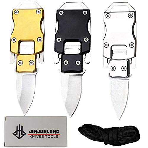 BESTZY Mini Cuchillo tactico 3pc Navaja de Bolsillo Cuchillo de la Defensa de para Exteriores Herramienta Plegable