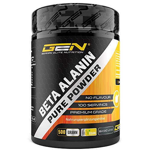 Beta Alanina - 500 g de polvo puro sin aditivos - +99% de pureza - 100% aminoácido de beta alanina - Probado en laboratorio - Vegano - Nutrición de élite alemana Beta Alanina - 500 g de polvo puro sin aditivos - +99% de pureza - 100% aminoácido de beta alanina - Probado en laboratorio - Vegano - Nutrición de élite alemana
