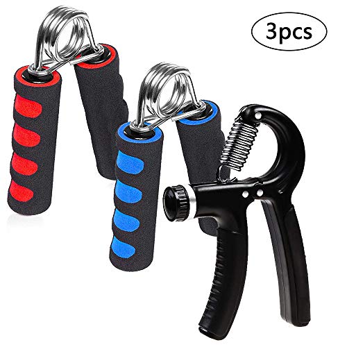 BETOY 3 pcs Fortalecedor de Agarre Manual + Ajustable Hand Grip Kit, Hand Gripper, Fortalecedor Apretón de Mano,Ejercitador de Dedos para rápidamente Creciente muñeca antebrazo y Dedo Fuerza BETOY 3 pcs Fortalecedor de Agarre Manual + Ajustable Hand Grip Kit, Hand Gripper, Fortalecedor Apretón de Mano,Ejercitador de Dedos para rápidamente Creciente muñeca antebrazo y Dedo Fuerza