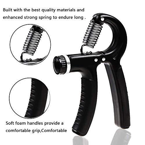 BETOY 3 pcs Fortalecedor de Agarre Manual + Ajustable Hand Grip Kit, Hand Gripper, Fortalecedor Apretón de Mano,Ejercitador de Dedos para rápidamente Creciente muñeca antebrazo y Dedo Fuerza BETOY 3 pcs Fortalecedor de Agarre Manual + Ajustable Hand Grip Kit, Hand Gripper, Fortalecedor Apretón de Mano,Ejercitador de Dedos para rápidamente Creciente muñeca antebrazo y Dedo Fuerza