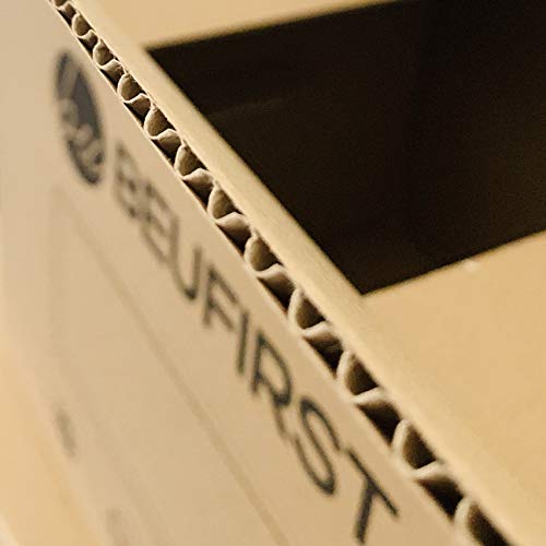 Beufirst Pack de 20 Cajas de Cartón con Asas 440x300x300mm, y Cinta Adhesiva, Cajas para Mudanza, Envíos, Almacenaje y Transporte