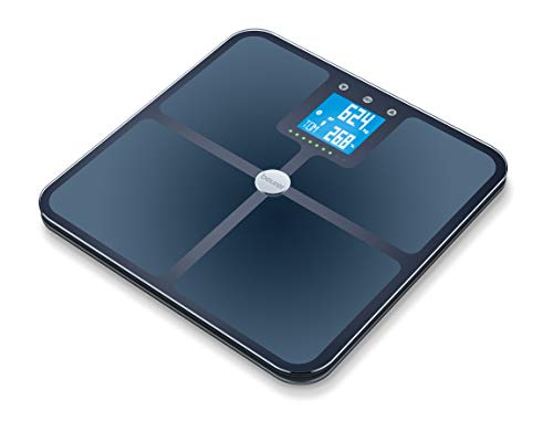 Beurer BF 950 Báscula de baño corporal diagnóstica Bluetooth, compatible con la App en español Health Manager, gran plataforma, apto embarazadas, hora y temperatura, Android y iOs, negro Beurer BF 950 Báscula de baño corporal diagnóstica Bluetooth, compatible con la App en español Health Manager, gran plataforma, apto embarazadas, hora y temperatura, Android y iOs, negro