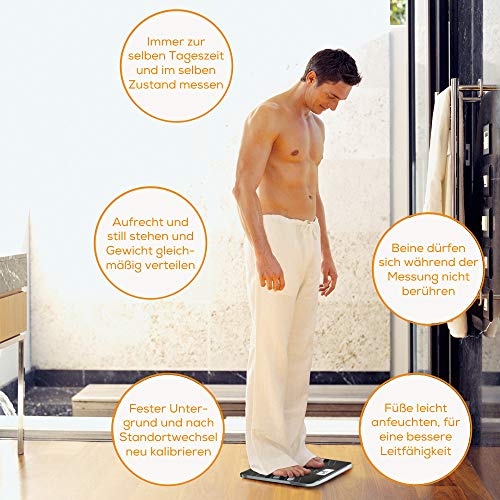 Beurer BF600 - Báscula Diagnóstica Bluetooth, Báscula de Baño Corporal Compatible con la App en Español Health Manager, 4 Electrodos, Android y iOs, Negro Beurer BF600 - Báscula Diagnóstica Bluetooth, Báscula de Baño Corporal Compatible con la App en Español Health Manager, 4 Electrodos, Android y iOs, Negro