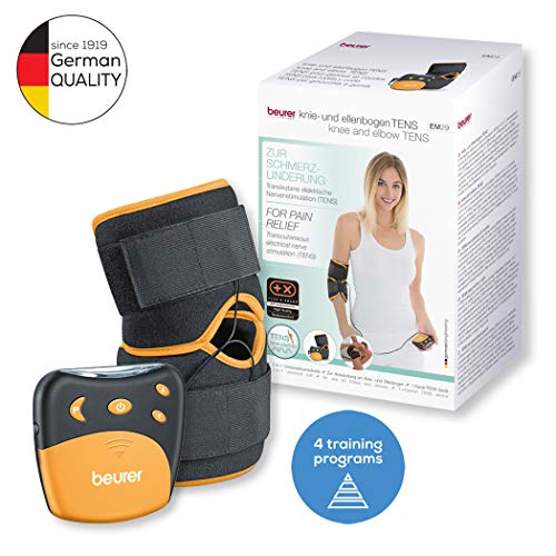 Beurer EM29 Electroestimulador para Rodilla sy codos 2 en 1, Negro, 4 Programa sEntrenamiento, Cinta Flexible y Ajustable Beurer EM29 Electroestimulador para Rodilla sy codos 2 en 1, Negro, 4 Programa sEntrenamiento, Cinta Flexible y Ajustable