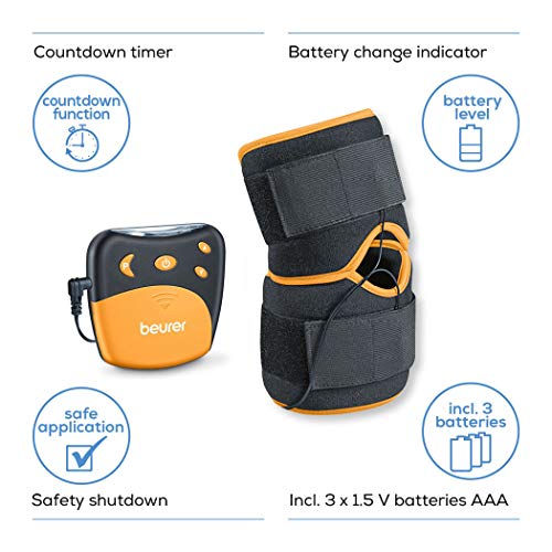 Beurer EM29 Electroestimulador para Rodilla sy codos 2 en 1, Negro, 4 Programa sEntrenamiento, Cinta Flexible y Ajustable Beurer EM29 Electroestimulador para Rodilla sy codos 2 en 1, Negro, 4 Programa sEntrenamiento, Cinta Flexible y Ajustable