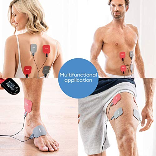 Beurer EM59 Electroestimulador digital con función calor, tens, ems y masaje, 2 canales, función calor, 4 electrodos, con pads de gel, intensidad regulable, temporizador, color negro rojo Beurer EM59 Electroestimulador digital con función calor, tens, ems y masaje, 2 canales, función calor, 4 electrodos, con pads de gel, intensidad regulable, temporizador, color negro rojo