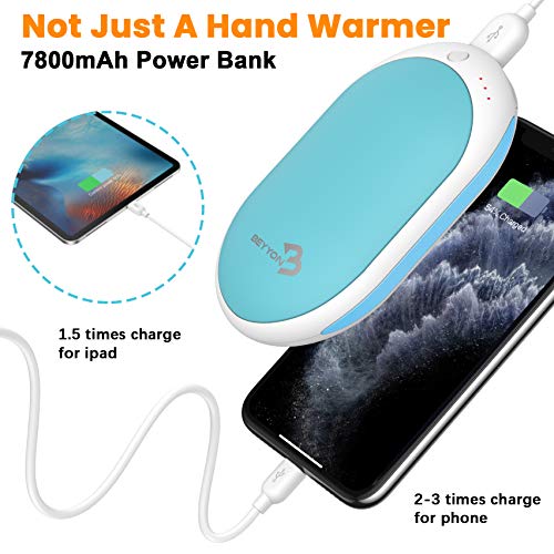 BEYYON Calentador de Manos Recargable, 7800mAh Calentador Eléctrico de Bolsillo Reutilizable para Esquiar, Acampar, Caminar, Regalos Originales para Hombre Mujer BEYYON Calentador de Manos Recargable, 7800mAh Calentador Eléctrico de Bolsillo Reutilizable para Esquiar, Acampar, Caminar, Regalos Originales para Hombre Mujer