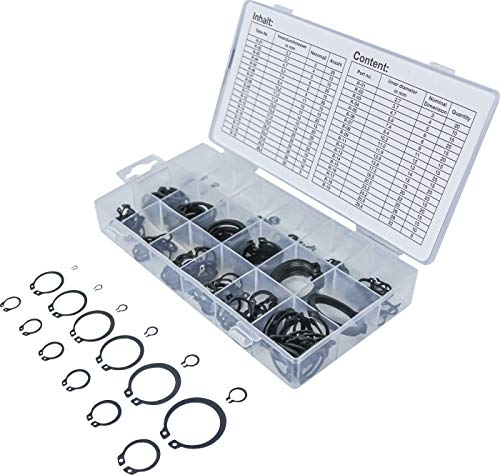 BGS 8046 | Surtido de anillos de seguridad exteriores (circlip) | Ø 3 - 32 mm | 300 piezas BGS 8046 | Surtido de anillos de seguridad exteriores (circlip) | Ø 3 - 32 mm | 300 piezas