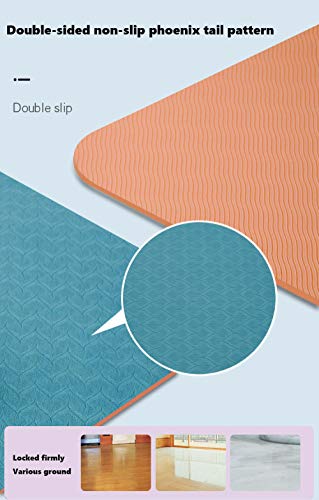 B/H Esterilla Deporte Antideslizante Ecológica,Estera de Yoga TPE Bicolor con patrón de Cola de fénix-VS_183 * 66 * 0.6cm,Yoga Mat para Pilates Yoga Fitness B/H Esterilla Deporte Antideslizante Ecológica,Estera de Yoga TPE Bicolor con patrón de Cola de fénix-VS_183 * 66 * 0.6cm,Yoga Mat para Pilates Yoga Fitness