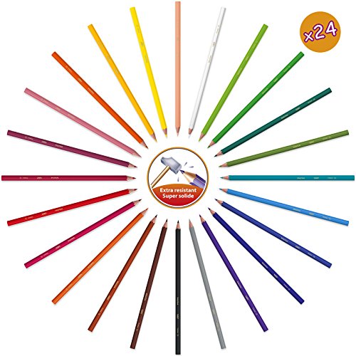 BIC Kids Activity Case Estuche Para Colorear - 24 Lápices de Colores /24 Rotuladores /16 Ceras y 36 Adhesivo – Actividades creativas para niños