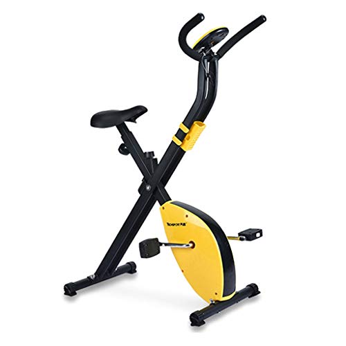 Bicicleta de ejercicios Bicicleta Giratoria Hogar Mini Bicicleta Plegable para Adelgazar Equipamiento De Ejercicios para Gimnasio Equipo Multifuncional para Ejercicios (Color : Yellow)