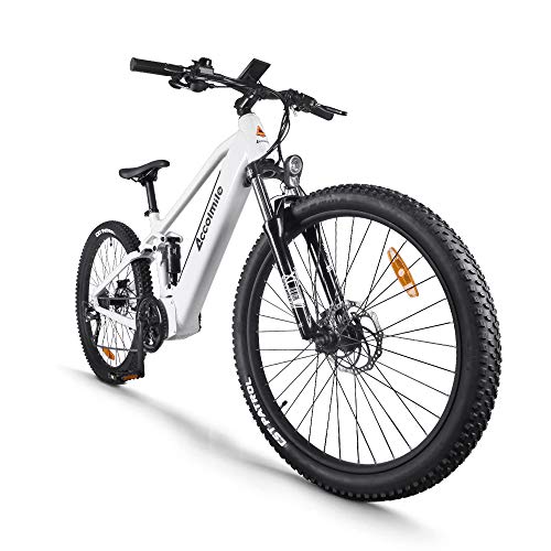 Bicicleta de montaña eléctrica de 27,5 pulgadas, motor eléctrico central BAFANG 48V 750W, con batería de litio extraíble de 12,8 Ah, sistema de frenos de doble disco de suspensión completa Shimano 9 Bicicleta de montaña eléctrica de 27,5 pulgadas, motor eléctrico central BAFANG 48V 750W, con batería de litio extraíble de 12,8 Ah, sistema de frenos de doble disco de suspensión completa Shimano 9