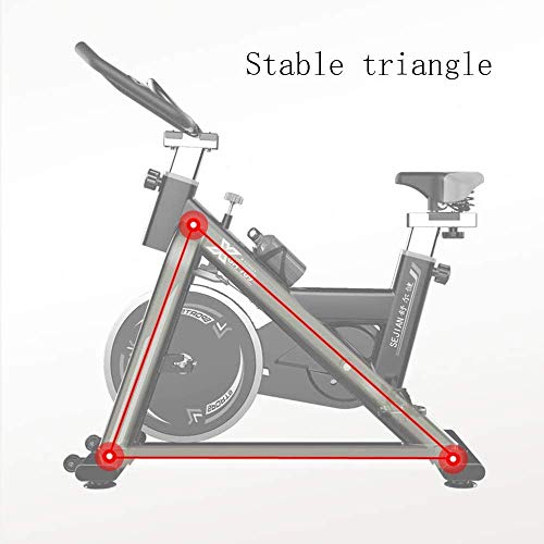 Bicicleta De Spinning Bicicleta De Ejercicio Para El Hogar, Bicicleta De Ciclo Silencioso Transmisión Por Correa Con Manillar Ajustable Asiento Volante Cromado Monitor De 5 Funciones Fitness Bike