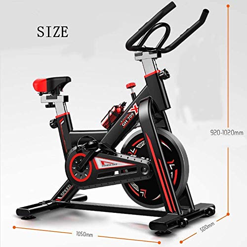 Bicicleta De Spinning Bicicleta De Ejercicio Para El Hogar, Bicicleta De Ciclo Silencioso Transmisión Por Correa Con Manillar Ajustable Asiento Volante Cromado Monitor De 5 Funciones Fitness Bike