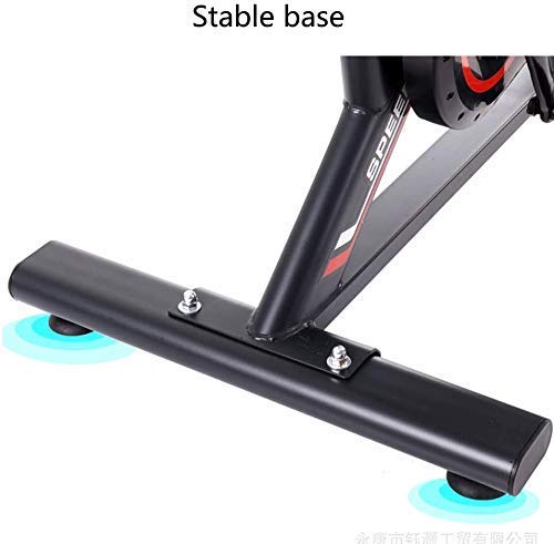 Bicicleta estática ciclismo de interior, pantalla electrónica LCD lee el tiempo, etc., manillar ajustable Resistencia del asiento, bicicleta de giro electromagnética para el hogar con rueda móvil po