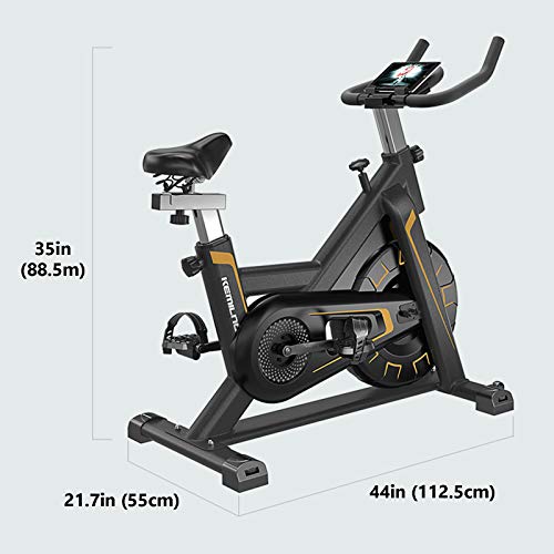 Bicicleta estática para casa, bicicleta de spinning, resistencia ajustable, sillín ajustable, carga máxima de 150 kg, robusta y funcional