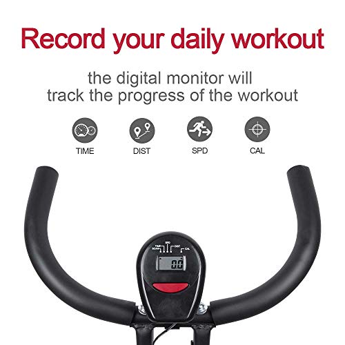 Bicicleta estática plegable EVOLAND, bicicleta estática con 8 niveles de resistencia, asiento ajustable, pantalla LCD, bicicleta interior de entrenamiento cardiovascular barata para adultos (Negro) Bicicleta estática plegable EVOLAND, bicicleta estática con 8 niveles de resistencia, asiento ajustable, pantalla LCD, bicicleta interior de entrenamiento cardiovascular barata para adultos (Negro)
