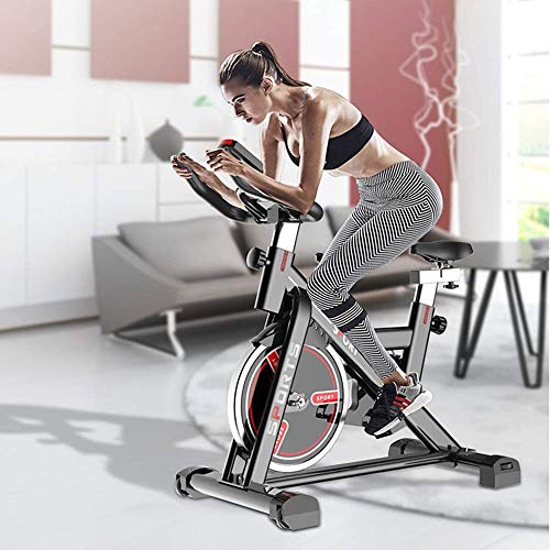 Bicicleta giratoria Ultra silenciosa 120 kg con Soporte de Carga Bicicleta de Entrenamiento aeróbica Bicicleta estática Vertical Equipo Deportivo de Interior para el hogar, gimnasi